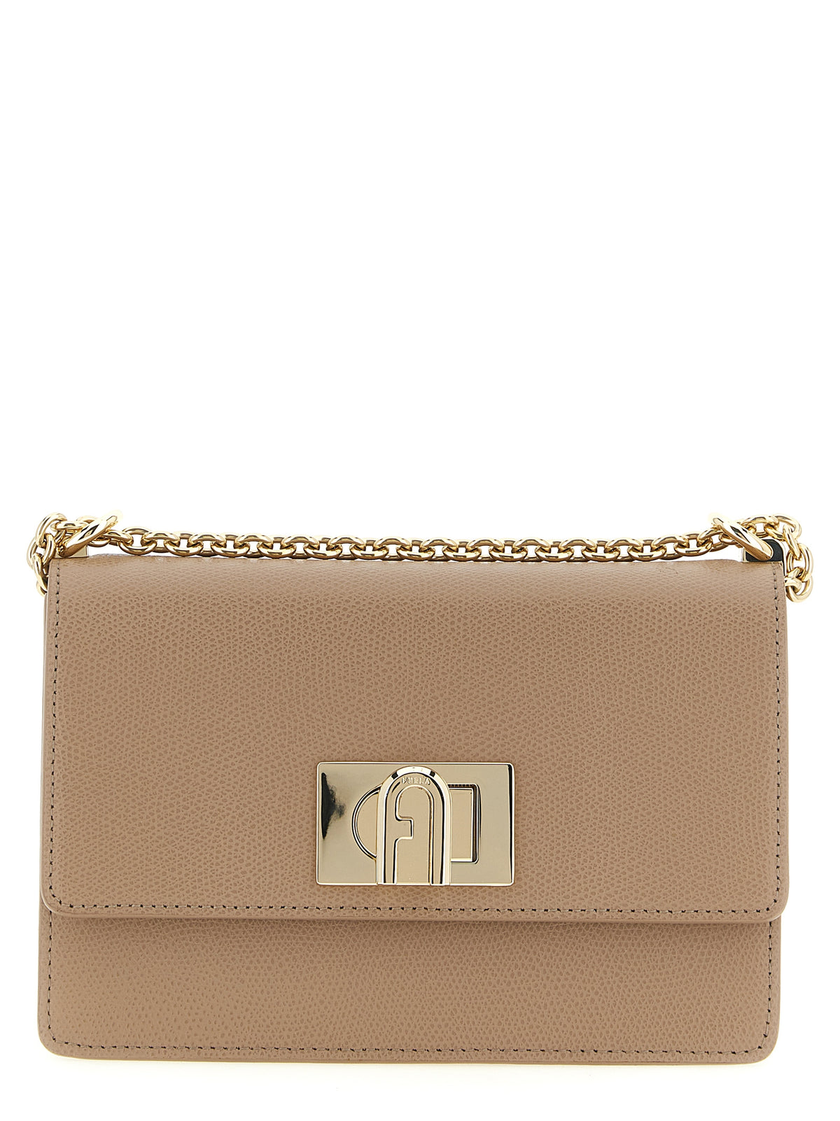 Furla Bolso Bandolera Piel VacunoBeige - Estructura Definida