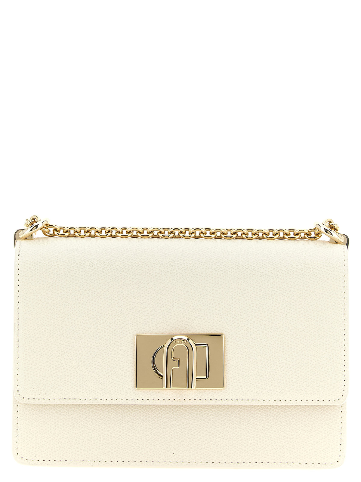 Mini sac bandoulière Furla 1927 en cuir de veau blanc