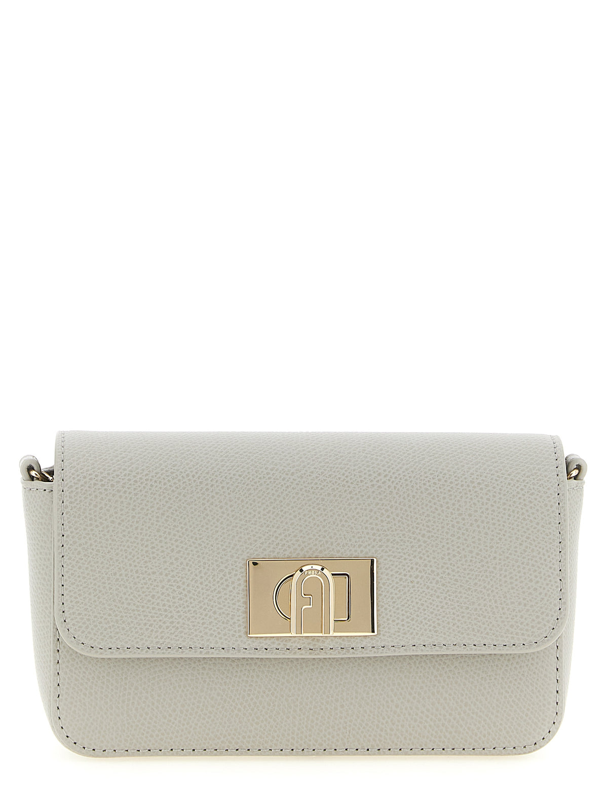 Furla 1927 Mini Crossbody Bag in Grey Calfskin