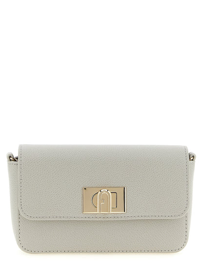 Furla 1927 Mini Crossbody Bag in Grey Calfskin