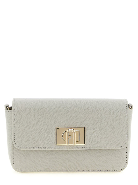 Bolso Bandolera Furla 1927 Mini En Piel De VacunoGris
