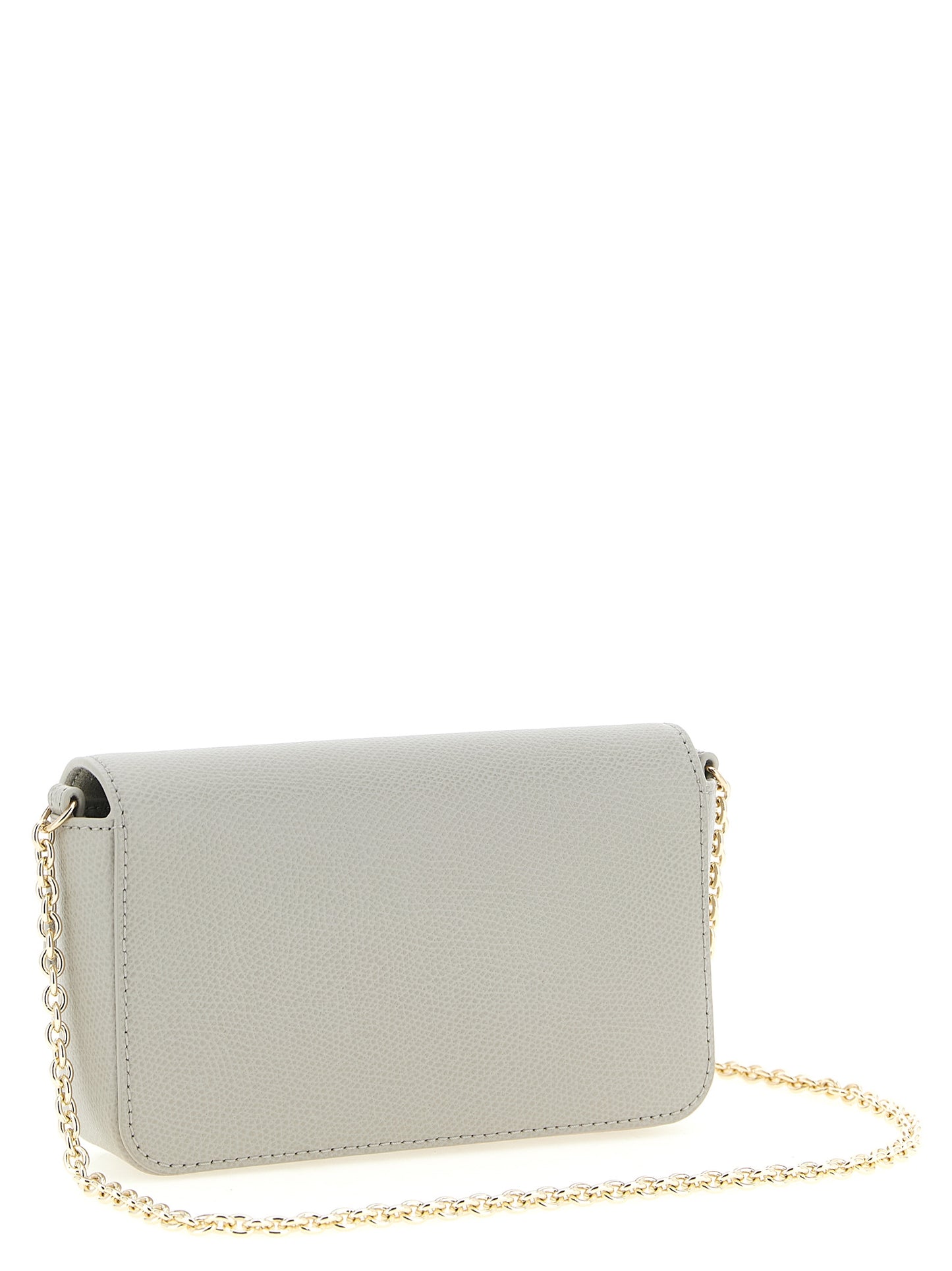 Furla 1927 Mini Crossbody Bag in Grey Calfskin