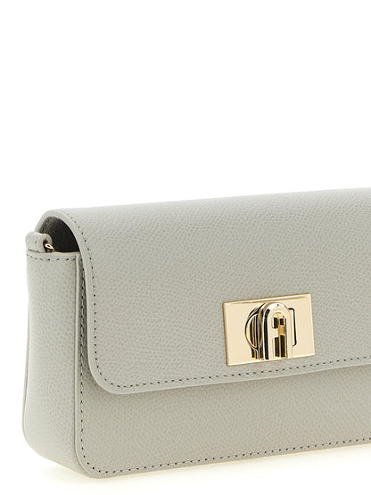 Furla 1927 Mini Crossbody Bag in Grey Calfskin