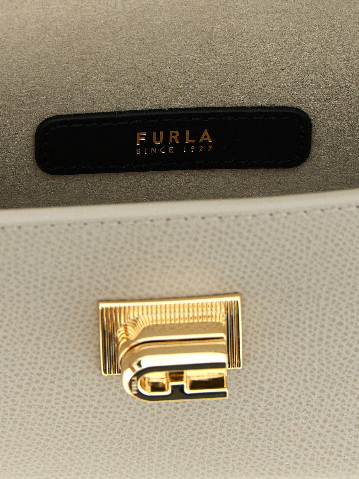 Furla 1927 Mini Crossbody Bag in Grey Calfskin