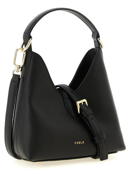 Bandoulière Furla Iride mini en cuir de veau noir