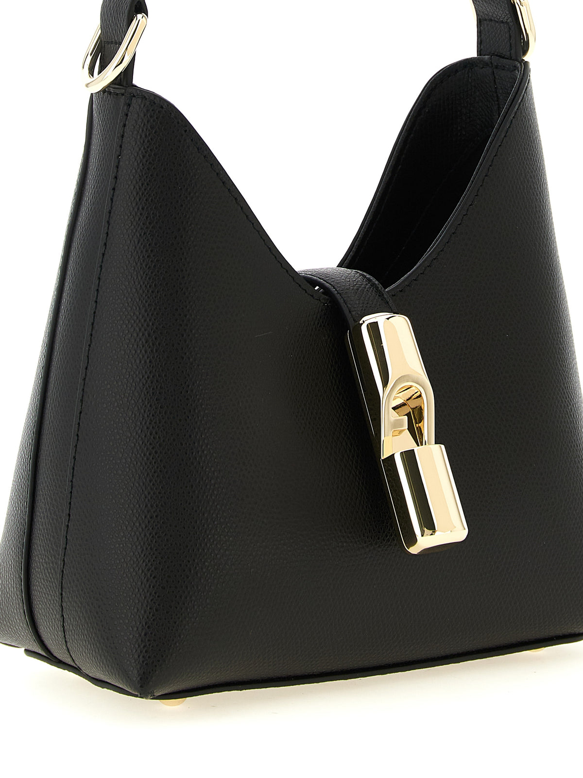 Bandoulière Furla Iride mini en cuir de veau noir
