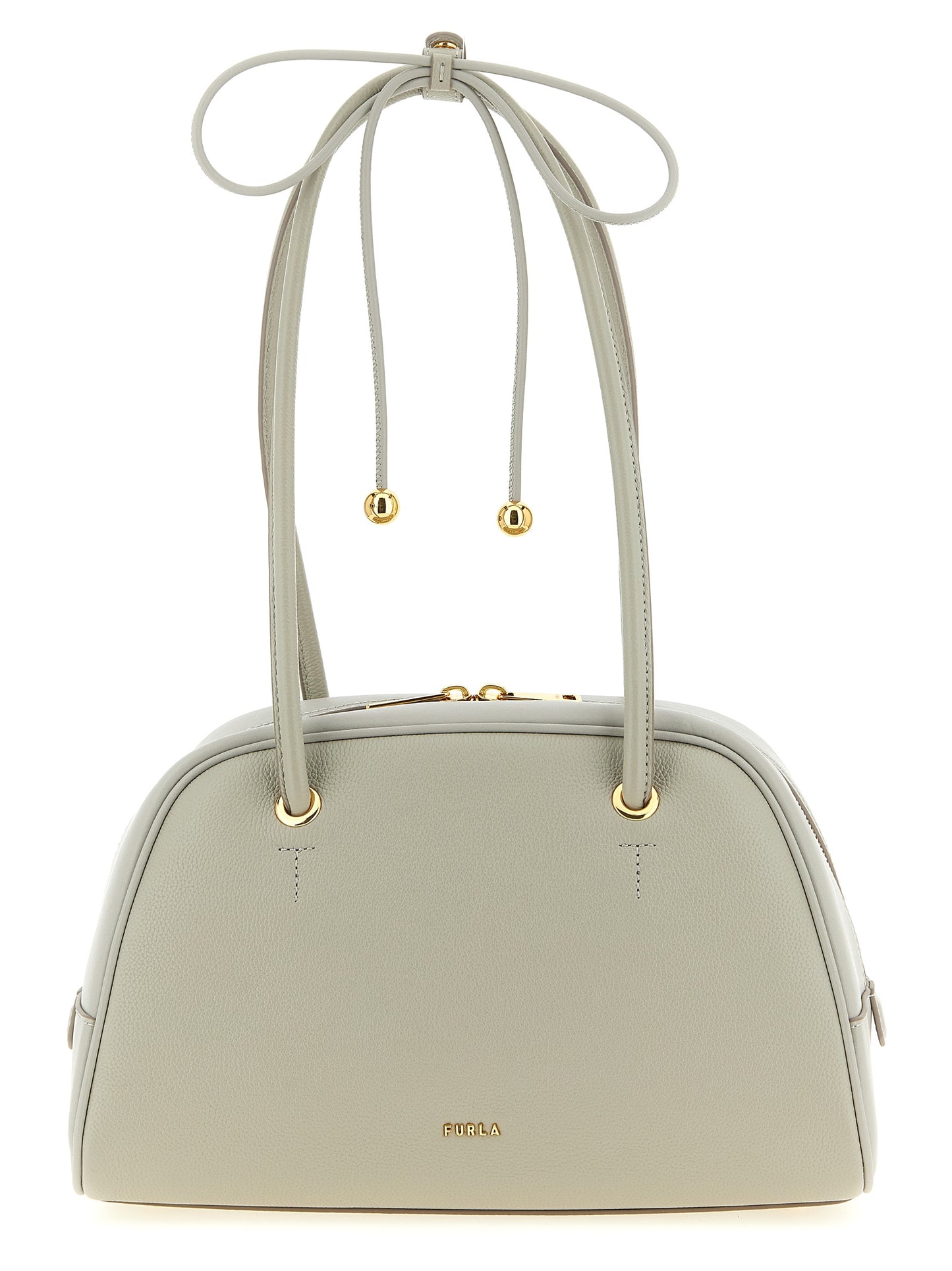 Bolso De Piel De Becerro En Color Gris De La Marca Furla