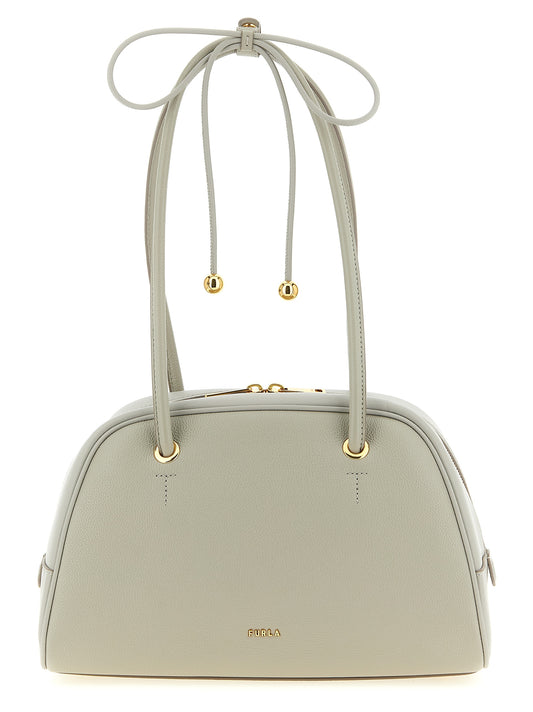 Bolso De Piel De Becerro En Color Gris De La Marca Furla