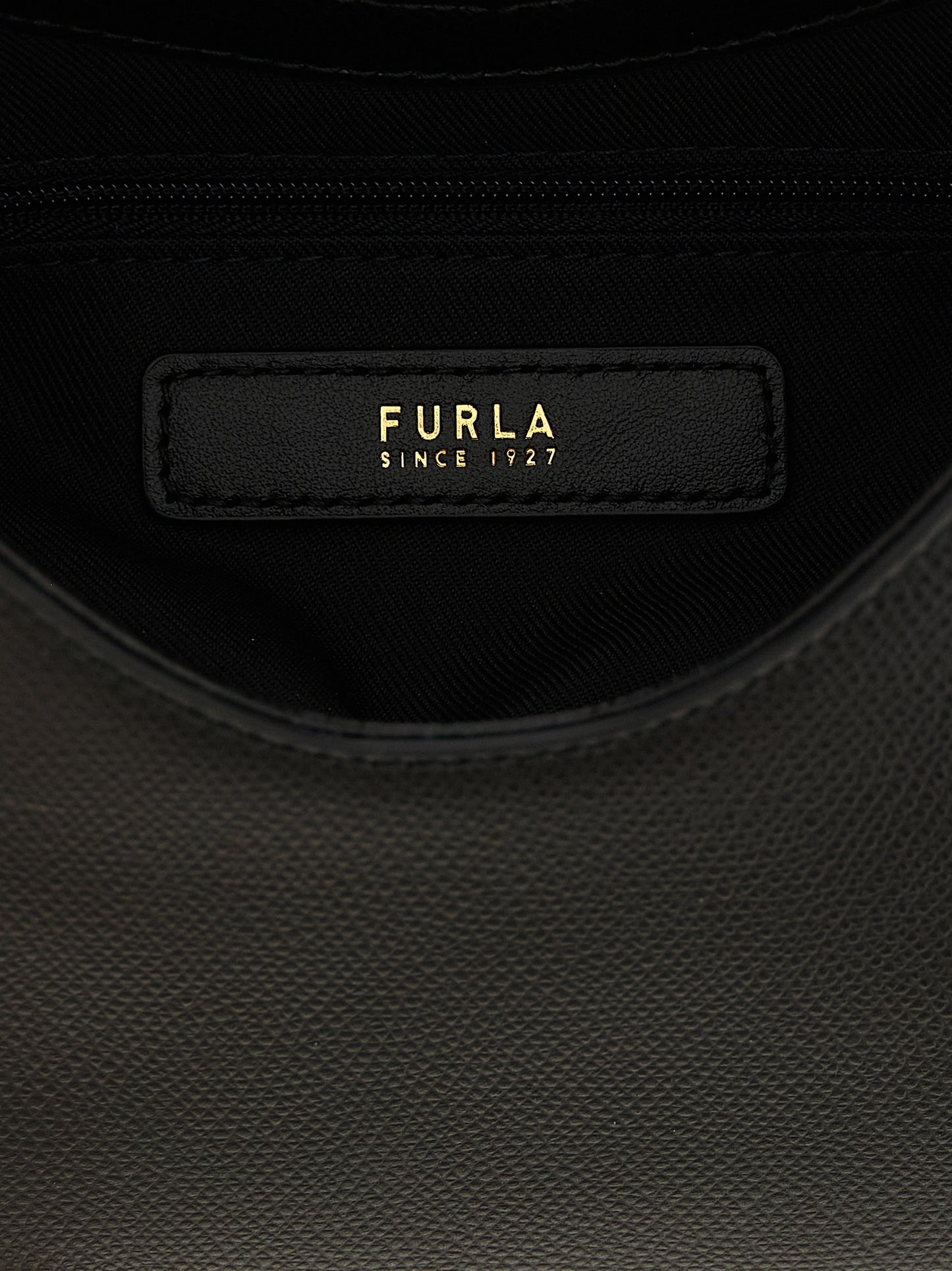 Bandoulière Furla Iride mini en cuir de veau noir