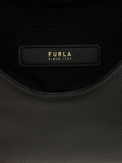 Bandoulière Furla Iride mini en cuir de veau noir