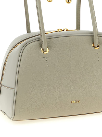 Bolso De Piel De Becerro En Color Gris De La Marca Furla