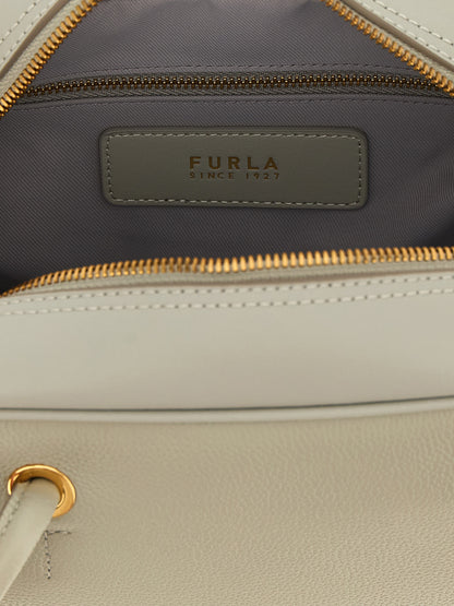 Bolso De Piel De Becerro En Color Gris De La Marca Furla