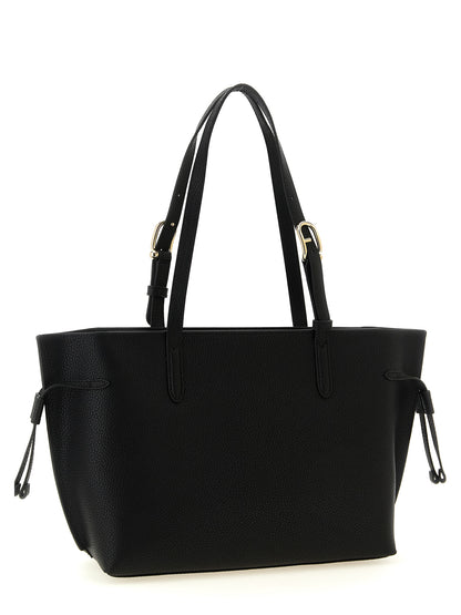 Furla Ava M Black Calfskin Large Capacity Tote Bag