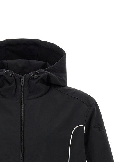 Diesel J-Hives-Wrd Black Polyamide Outer Jacket