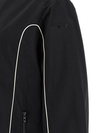 Diesel J-Hives-Wrd Black Polyamide Outer Jacket