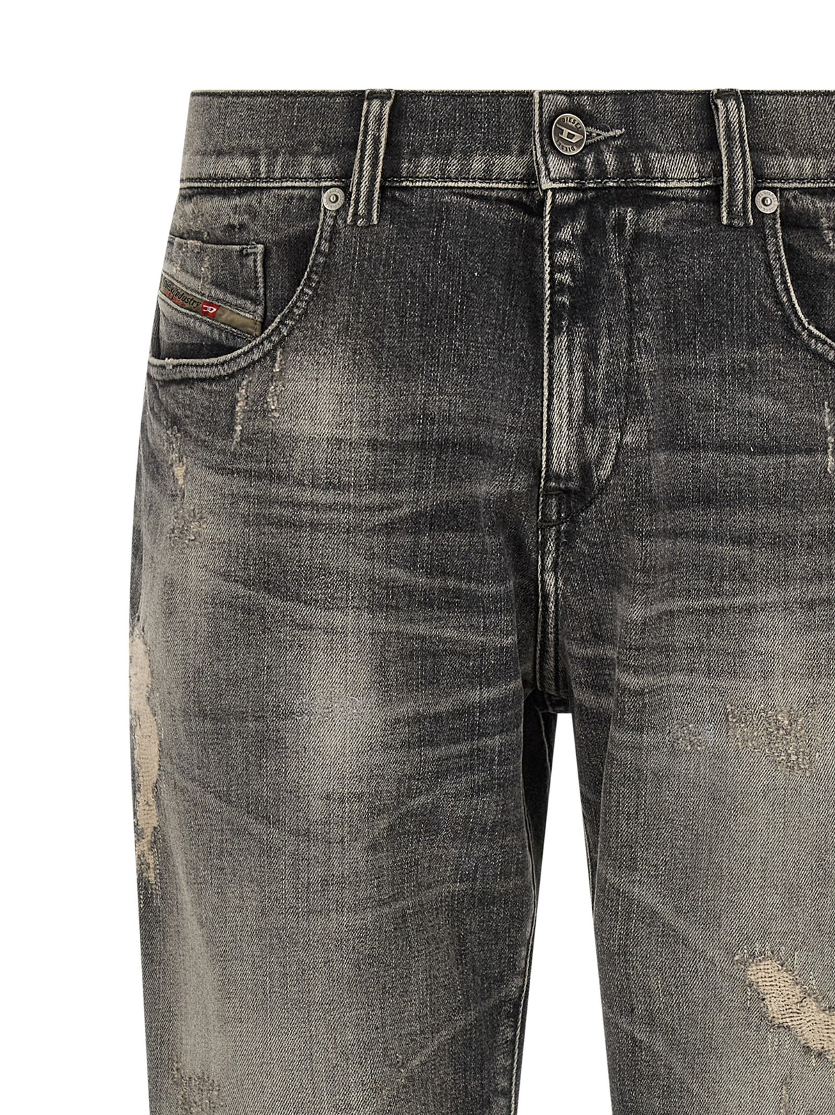 Diesel Vaqueros D-Strukt de Algodón Gris - Corte Slim Ajustado