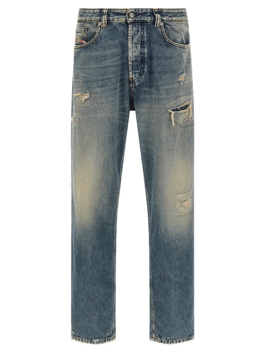 Jeans Tapered Diesel de Algodón Azul