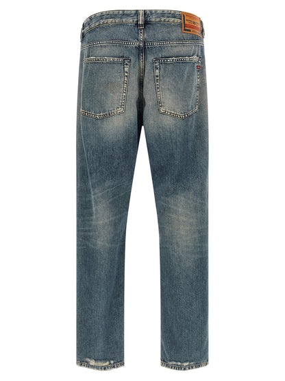 Jeans Tapered Diesel de Algodón Azul