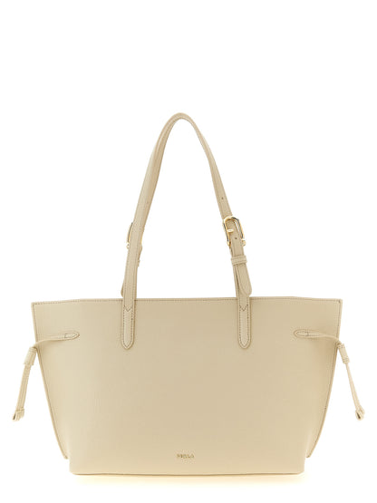 Bolso Tote De Piel De VacunoBlanco De La Marca Furla