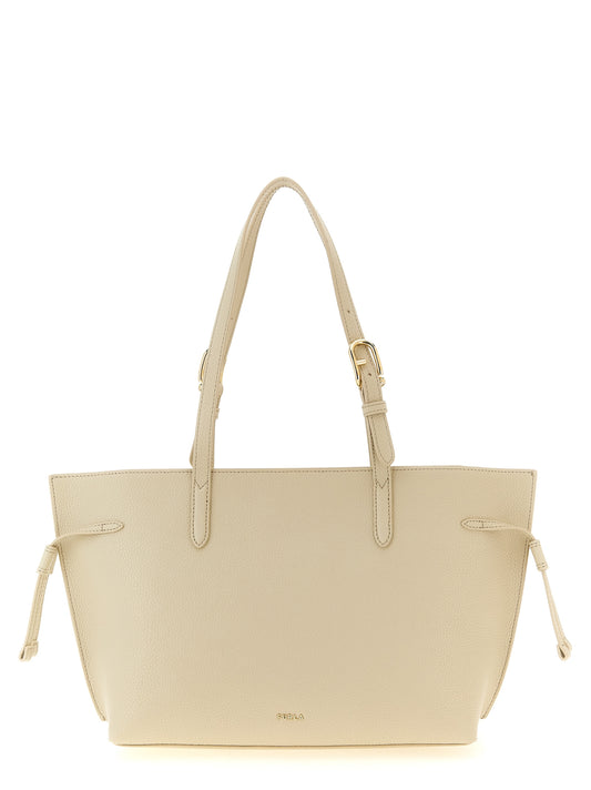 Bolso Tote De Piel De VacunoBlanco De La Marca Furla