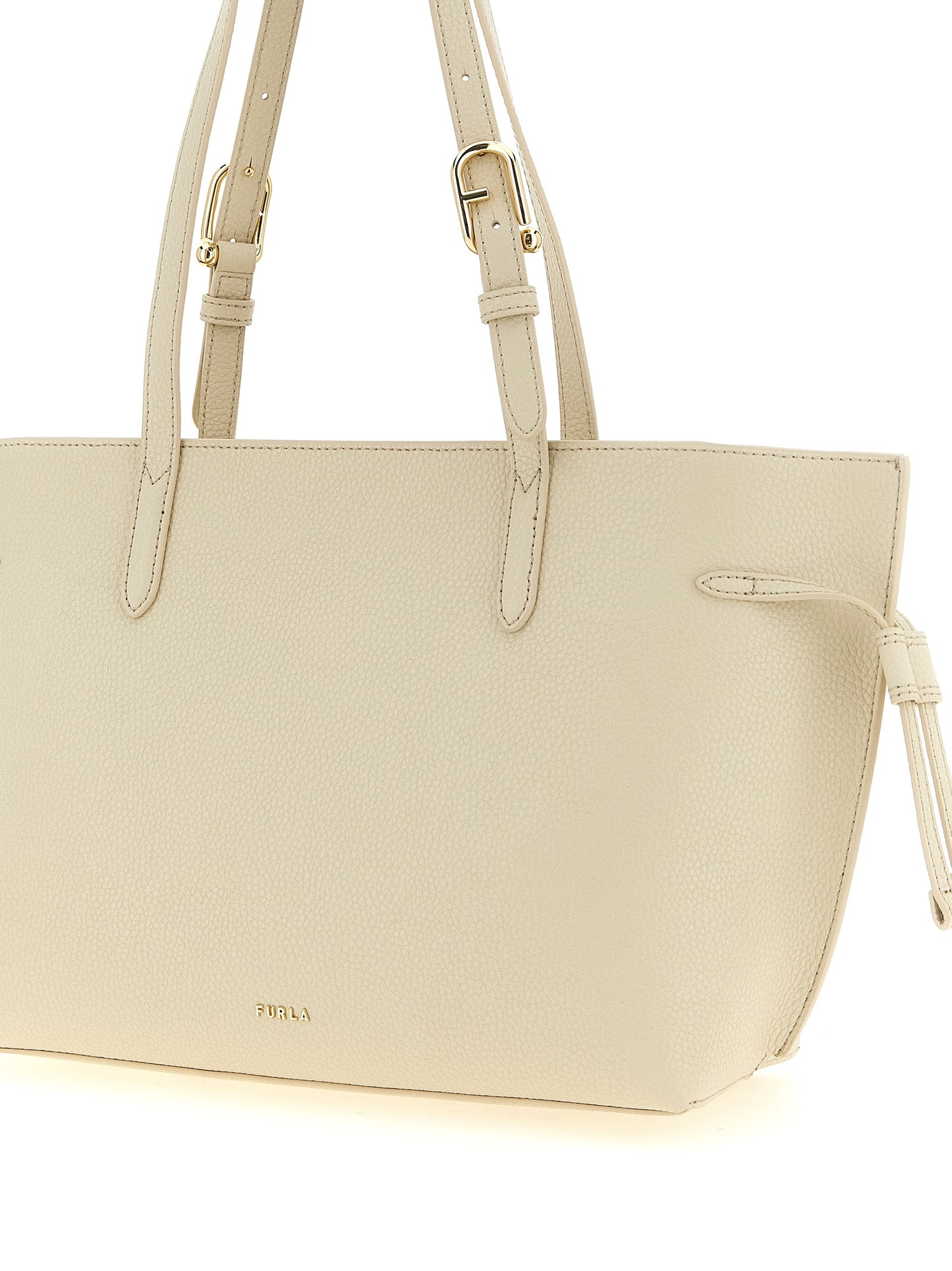 Bolso Tote De Piel De VacunoBlanco De La Marca Furla