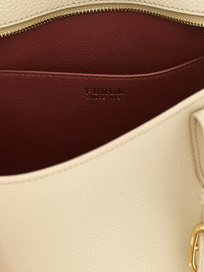 Bolso Tote De Piel De VacunoBlanco De La Marca Furla