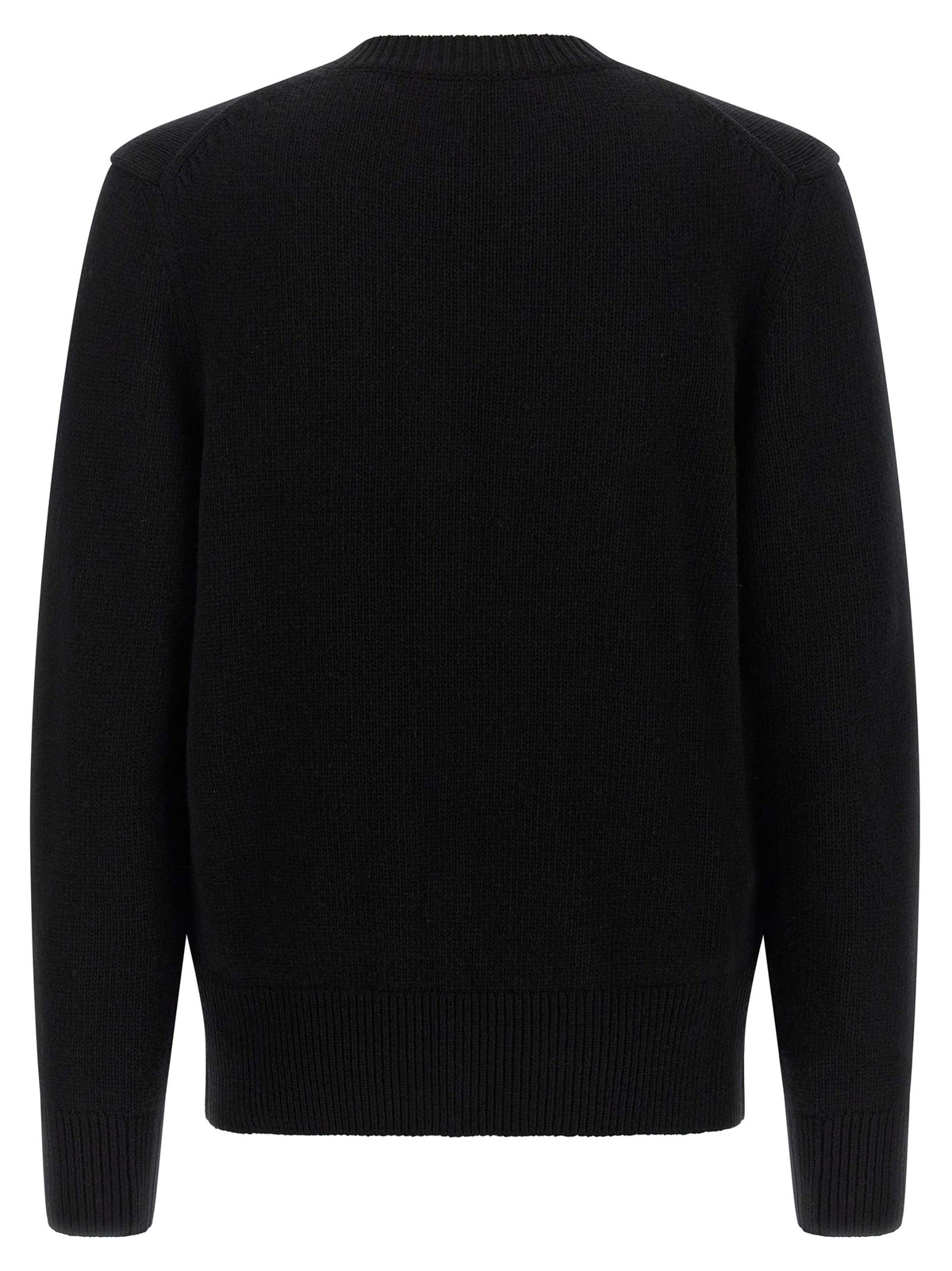 Cárdigan Burberry De Lana Negra Con Cuello Redondo Y Ajuste Regular