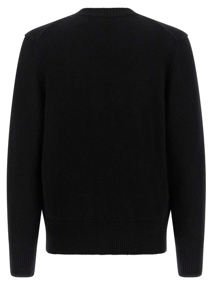 Cárdigan Burberry De Lana Negra Con Cuello Redondo Y Ajuste Regular