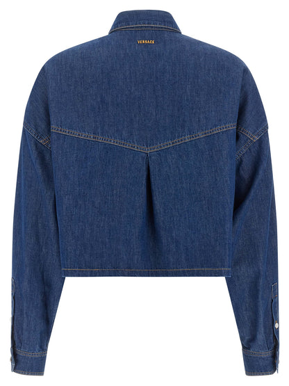 Blusa Versace de algodón azul