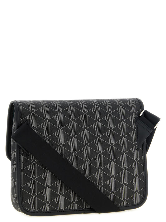 Bolso cruzado Lacoste de PVC negro