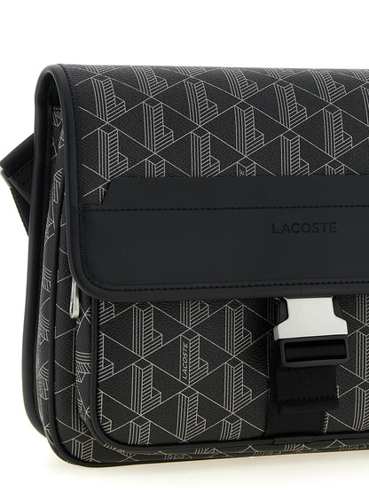 Bolso cruzado Lacoste de PVC negro