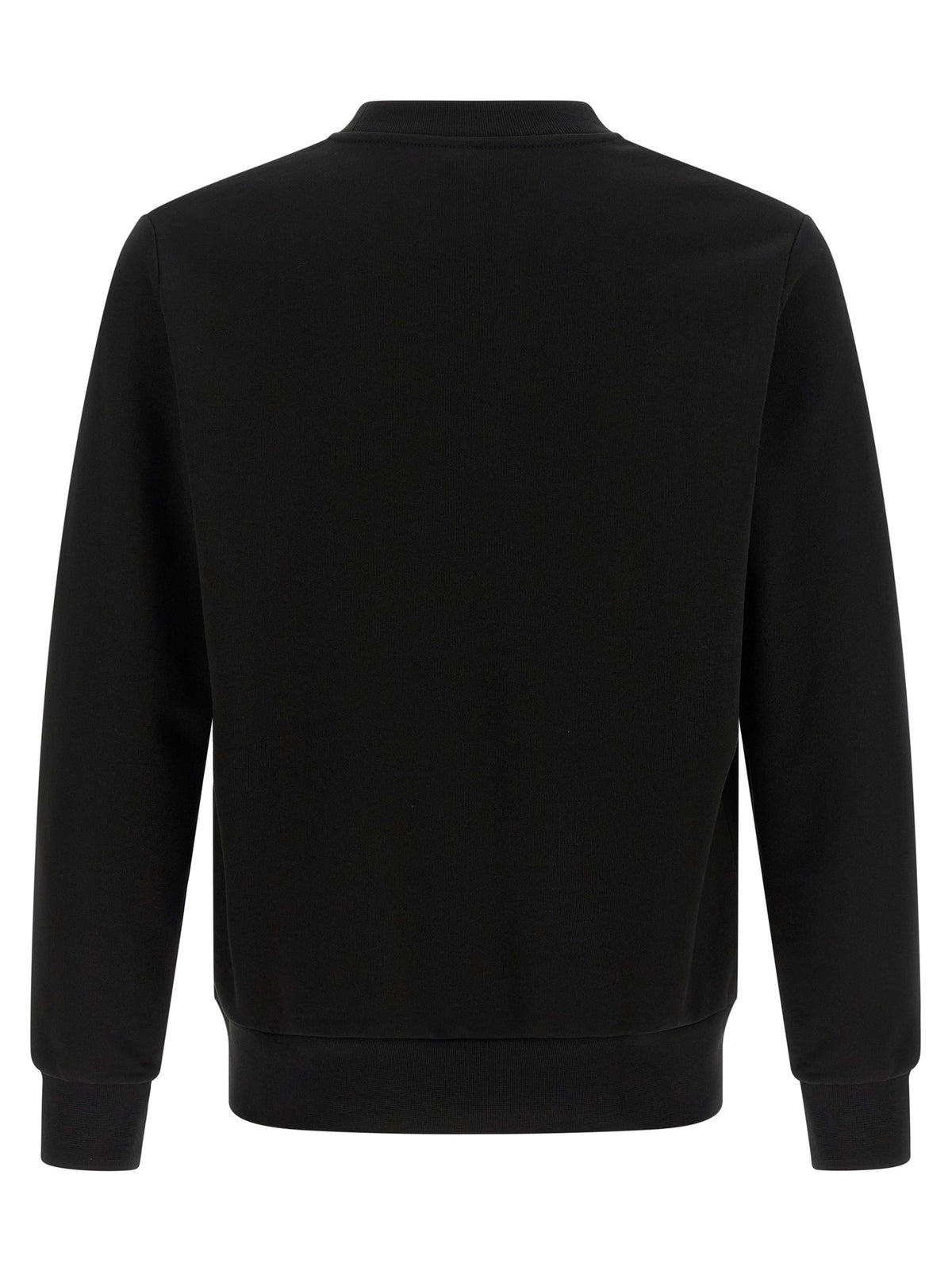 Sweat-shirt Lacoste en coton noir à col rond