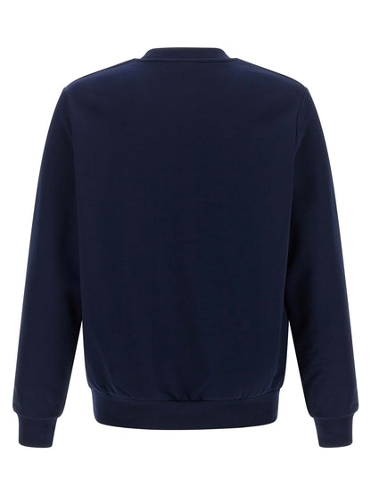 Sweatshirt en molleton de coton bleu marine Lacoste