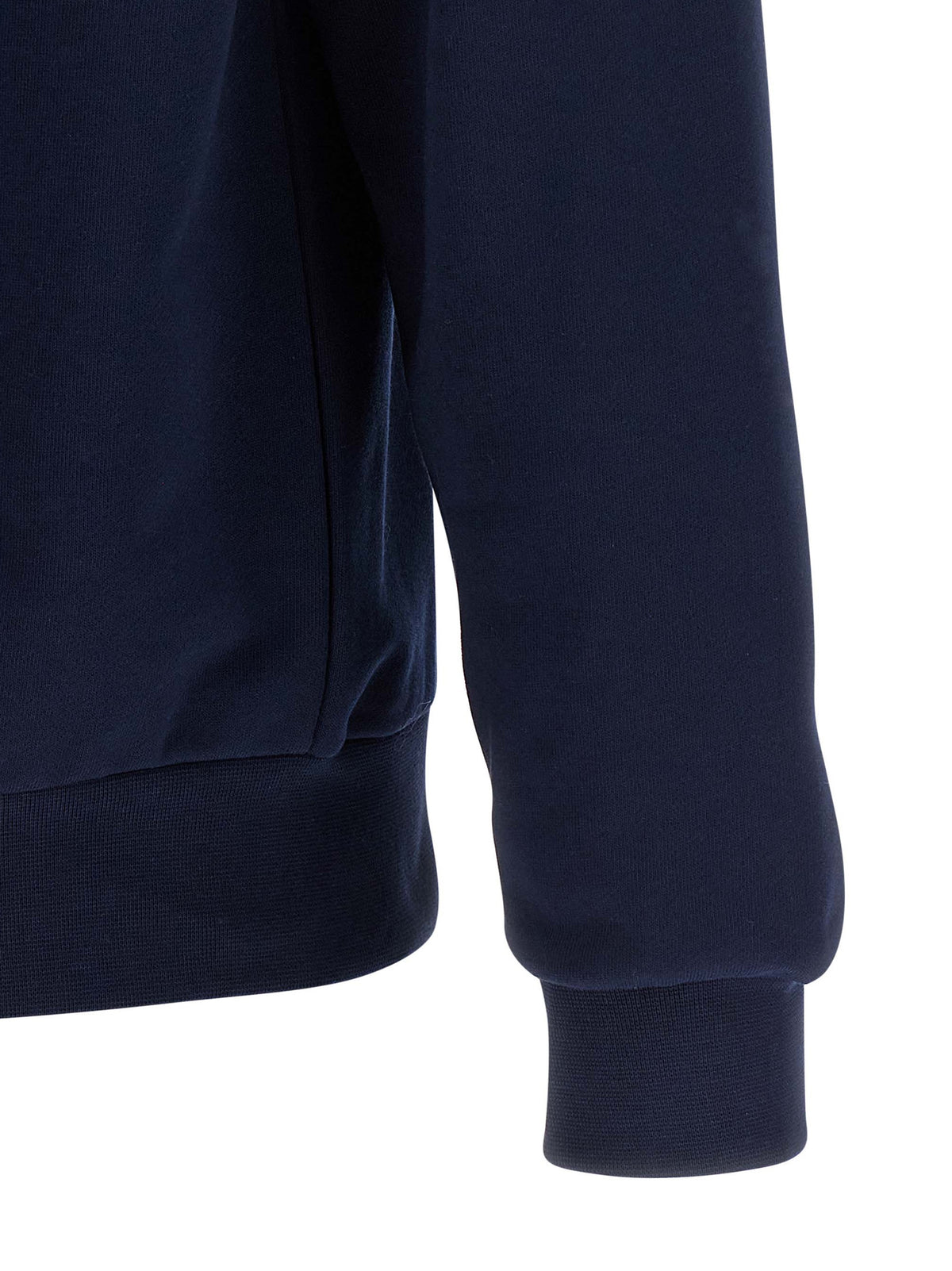 Sweatshirt en molleton de coton bleu marine Lacoste