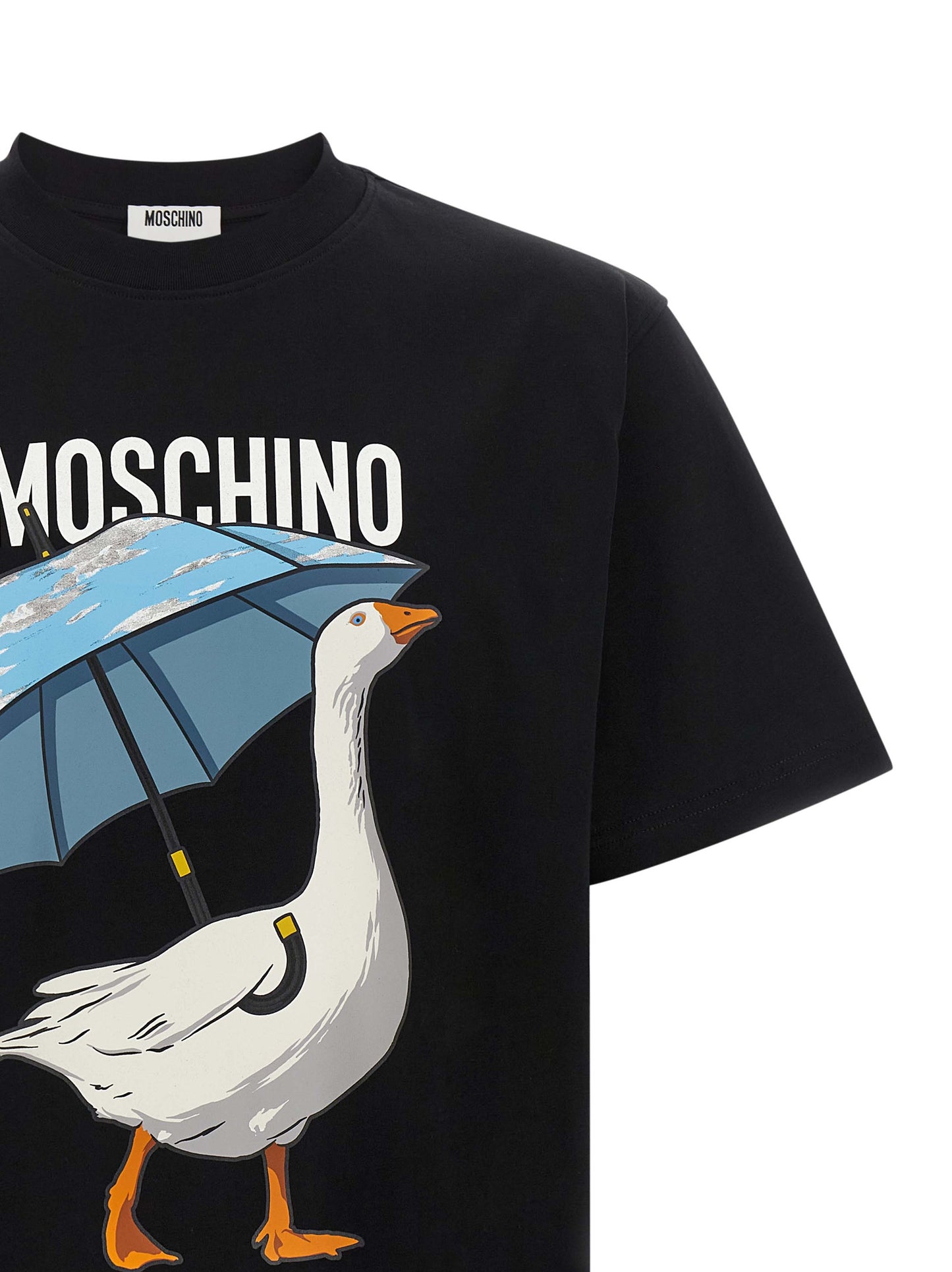 Camiseta Moschino De Algodón Negro Con Corte Clásico