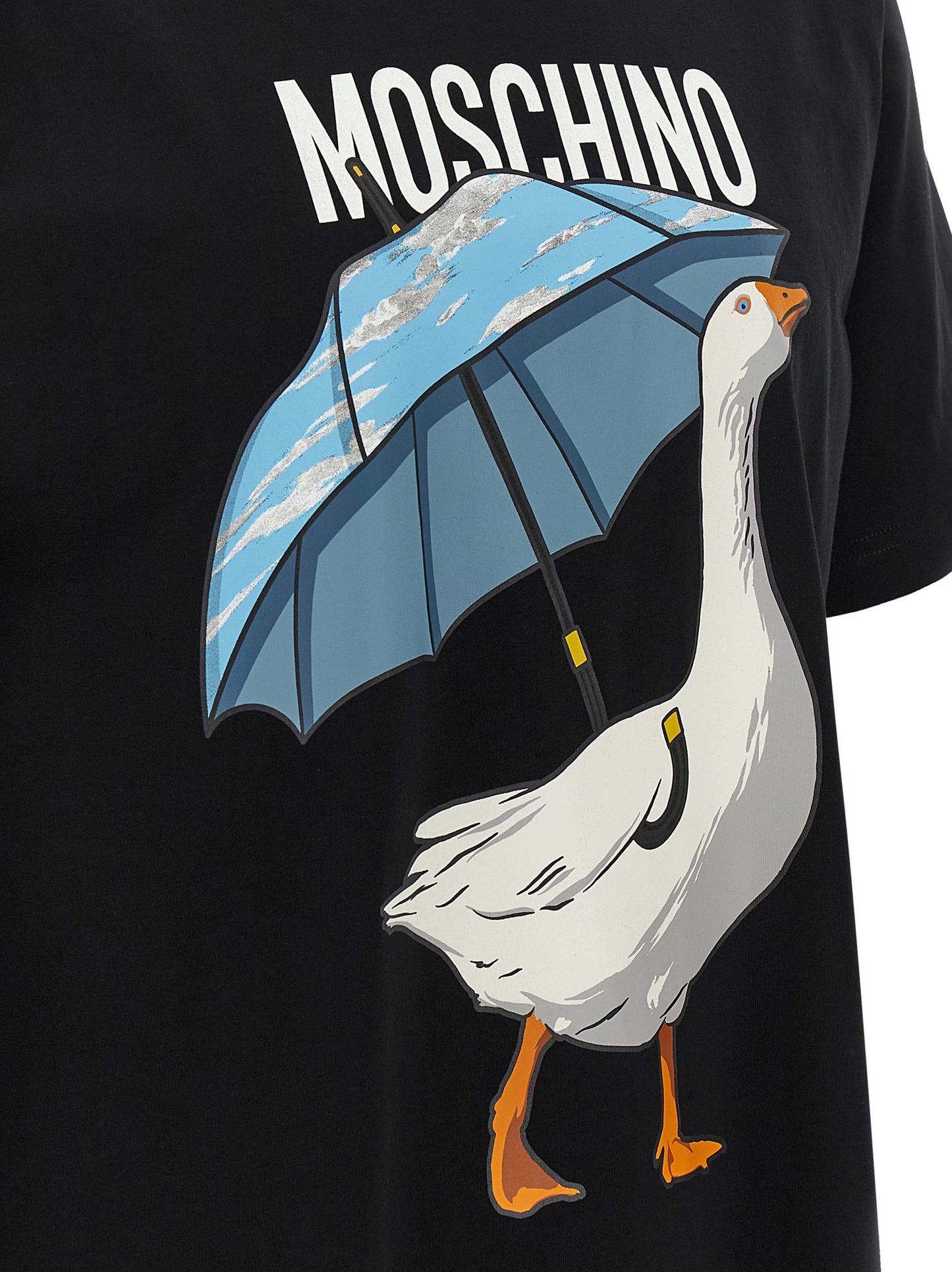 Camiseta Moschino De Algodón Negro Con Corte Clásico