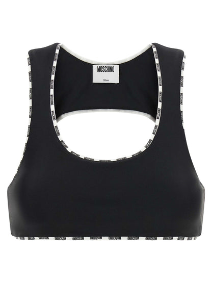 Sujetador Deportivo De Poliamida Bicolor De Moschino