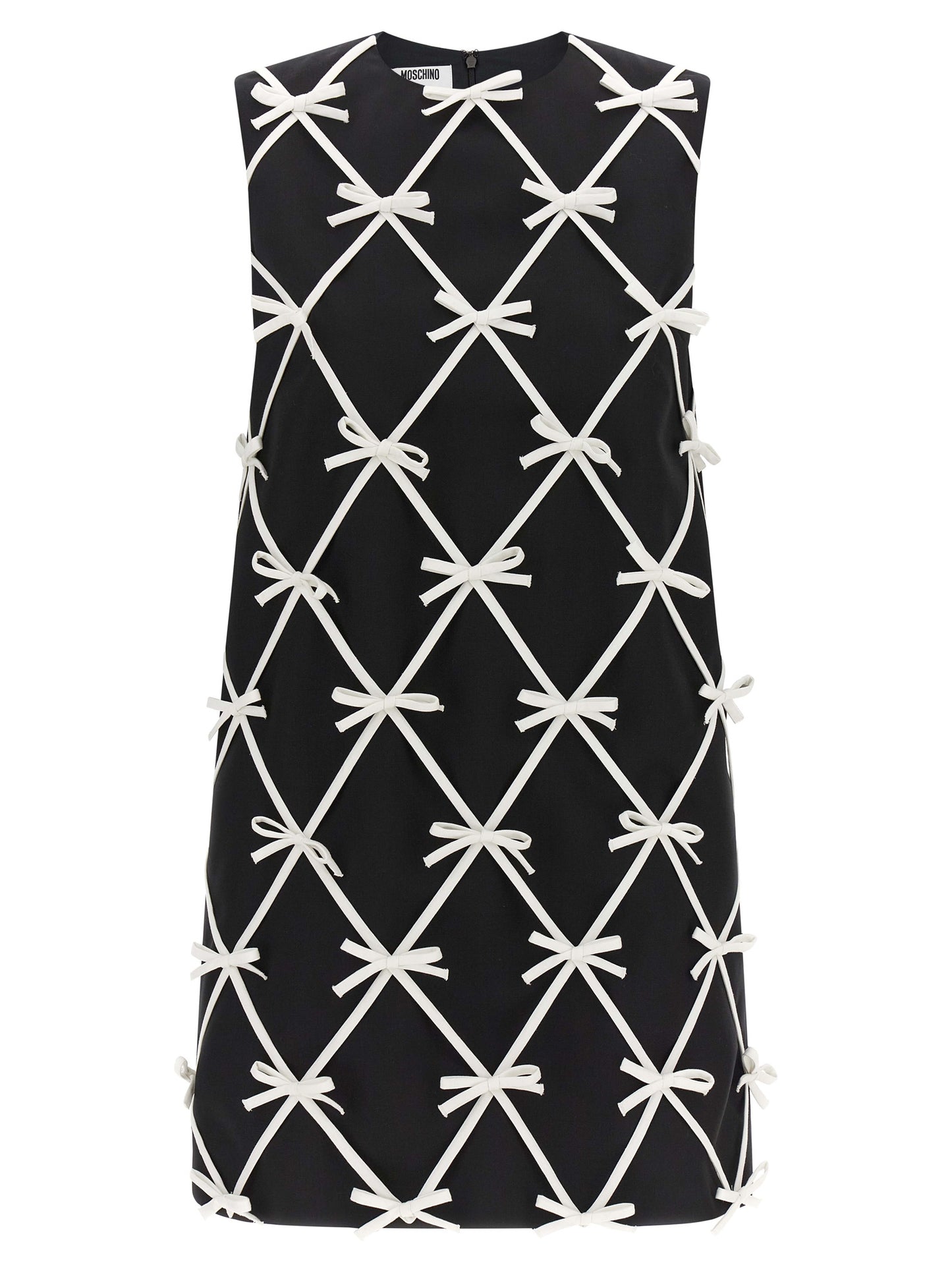 Minivestido Bicolor de Lana Virgen Moschino