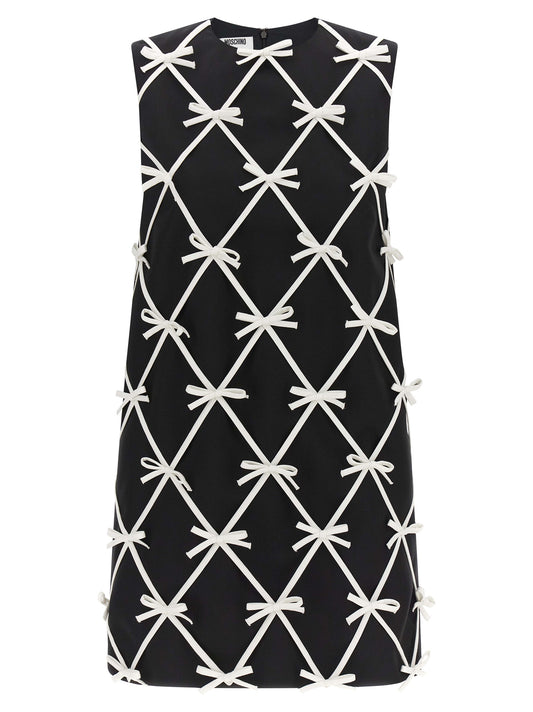 Minivestido Bicolor de Lana Virgen Moschino