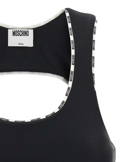 Sujetador Deportivo De Poliamida Bicolor De Moschino
