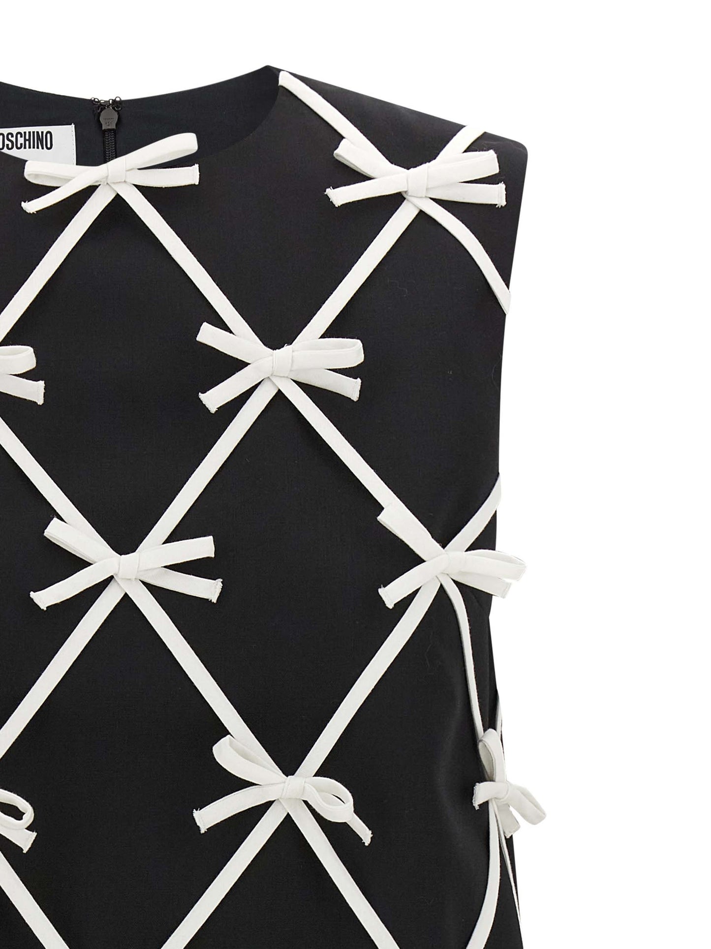 Minivestido Bicolor de Lana Virgen Moschino