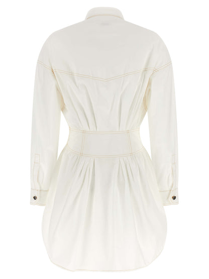 Minivestido de algodón blanco Versace
