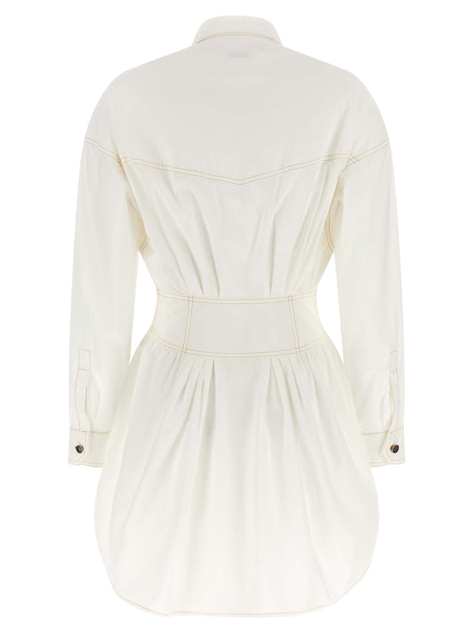 Minivestido de algodón blanco Versace