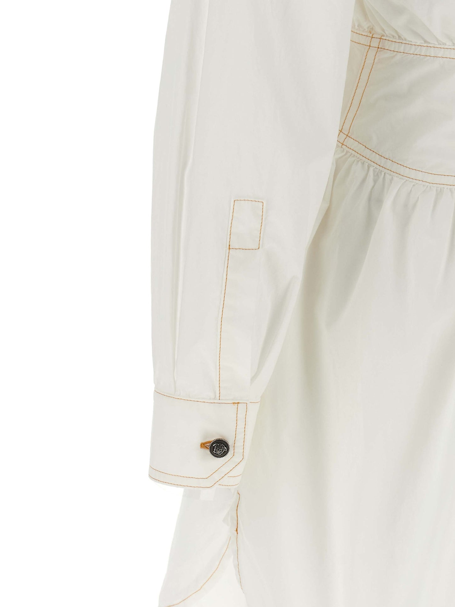 Minivestido de algodón blanco Versace