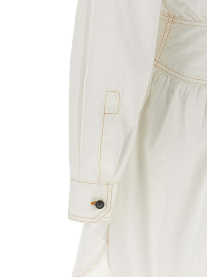 Minivestido de algodón blanco Versace