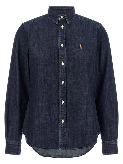 Polo Ralph Lauren Chemisier bleu en coton