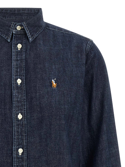 Polo Ralph Lauren Chemisier bleu en coton
