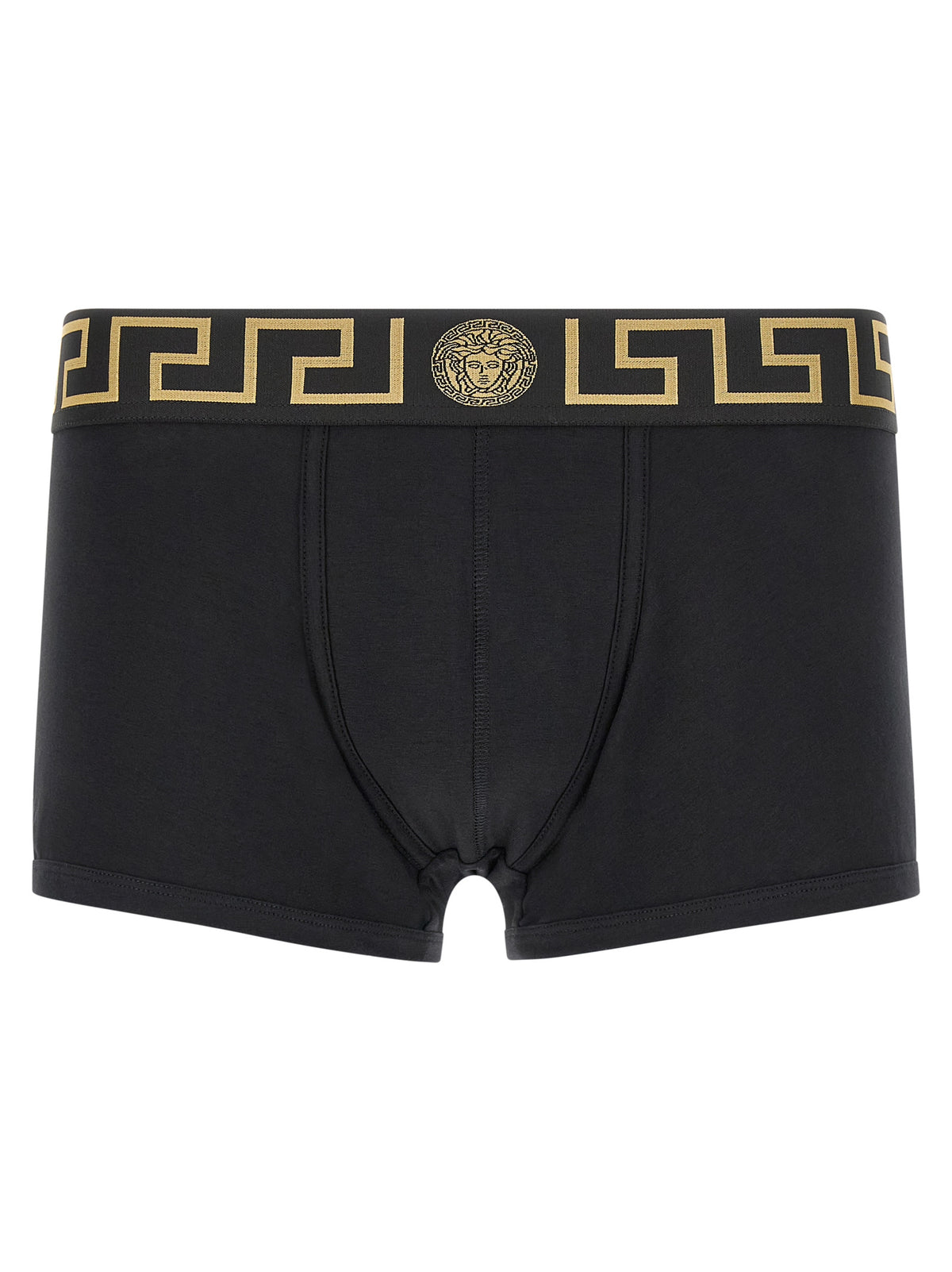 Boxers De Algodón Negro Versace Con Ajuste Entallado
