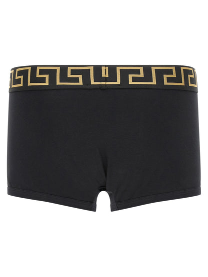 Boxers De Algodón Negro Versace Con Ajuste Entallado