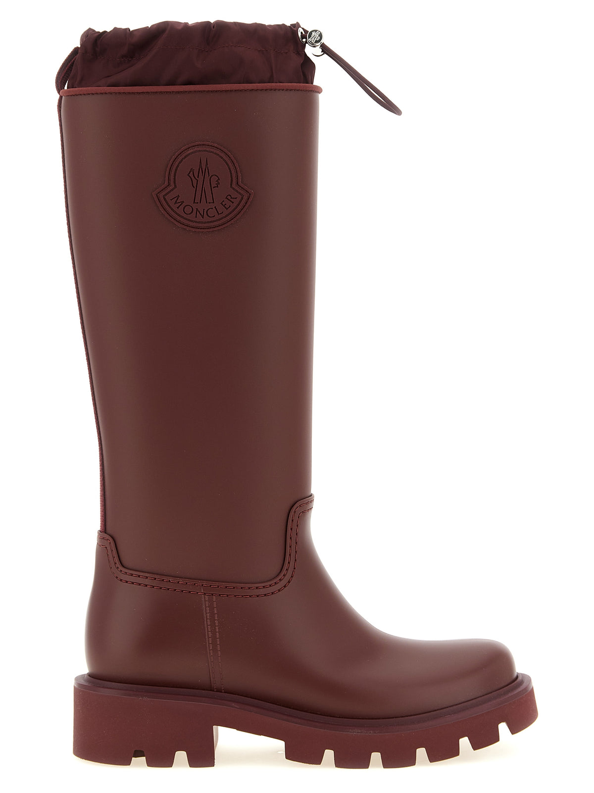 Moncler Over-the-Knee Boots in Bordeaux PVC